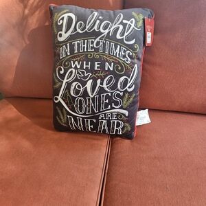 Festive Black and Red Decorative Pillow